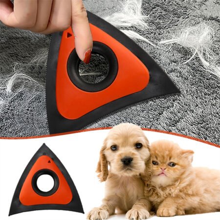 Triangle Electrostatic Dog Hair Cleaner Carpet Scraper Pet Hair Cleaner Animal Hair Brush Cat Hair Remover Brush Pet Supplies - Image 9