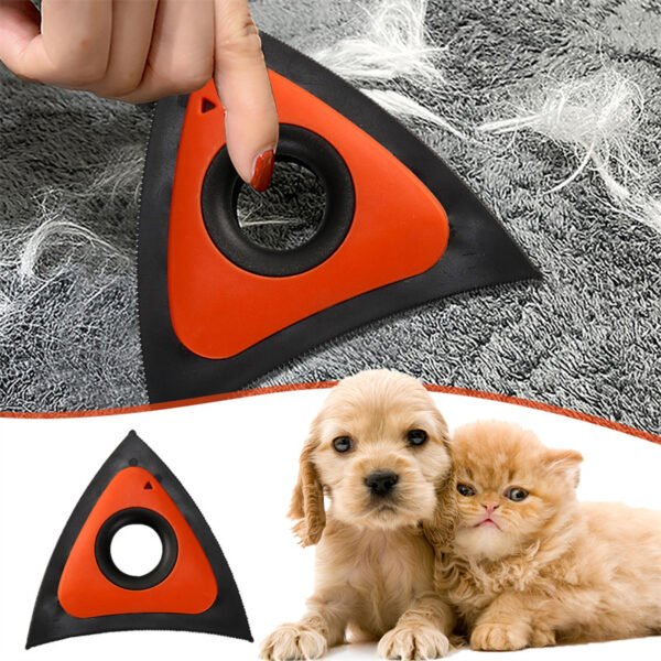 Triangle Electrostatic Dog Hair Cleaner Carpet Scraper Pet Hair Cleaner Animal Hair Brush Cat Hair Remover Brush Pet Supplies - Image 9