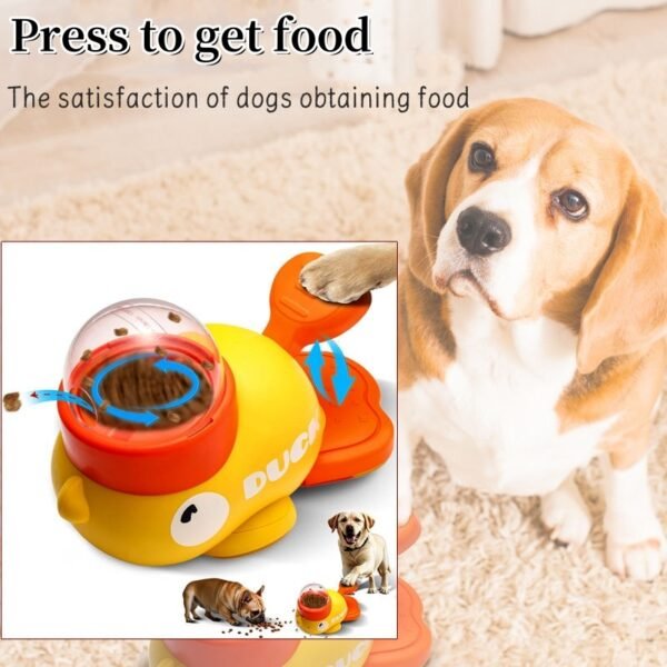 Dog Puzzle Feeder Interactive Pet Food Treat Dispenser Cartoon Duck Design Anti-slip Pets Automatic Feeder Toys For Dog Training Pet Products - Image 2