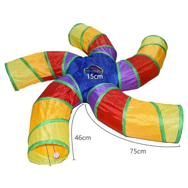Pet Tunnel Cat Rainbow Interactive Toy - Image 5