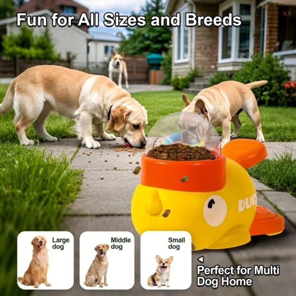 Dog Puzzle Feeder Interactive Pet Food Treat Dispenser Cartoon Duck Design Anti-slip Pets Automatic Feeder Toys For Dog Training Pet Products - Image 3