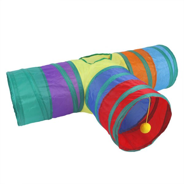 Pet Tunnel Cat Rainbow Interactive Toy - Image 6