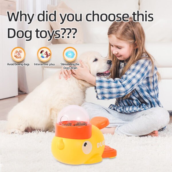 Dog Puzzle Feeder Interactive Pet Food Treat Dispenser Cartoon Duck Design Anti-slip Pets Automatic Feeder Toys For Dog Training Pet Products - Image 8