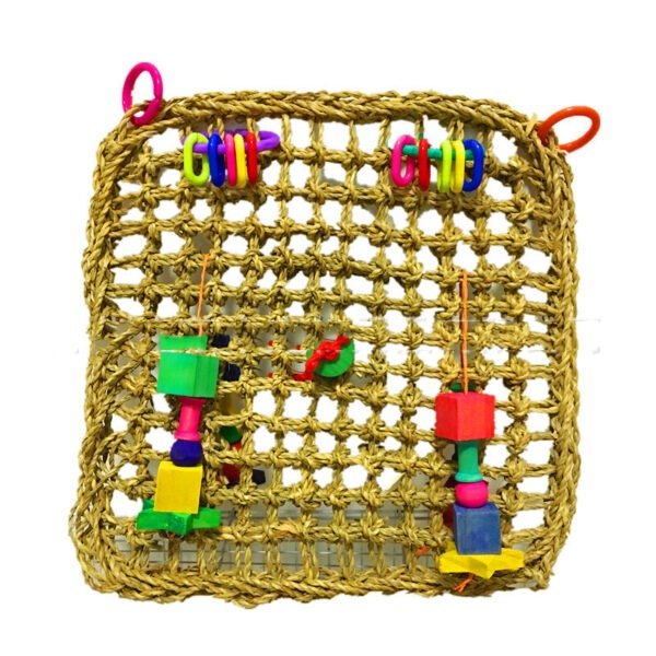 Pure Natural Straw Parrot Hammock – Cozy Bird Nest Bed - Image 3