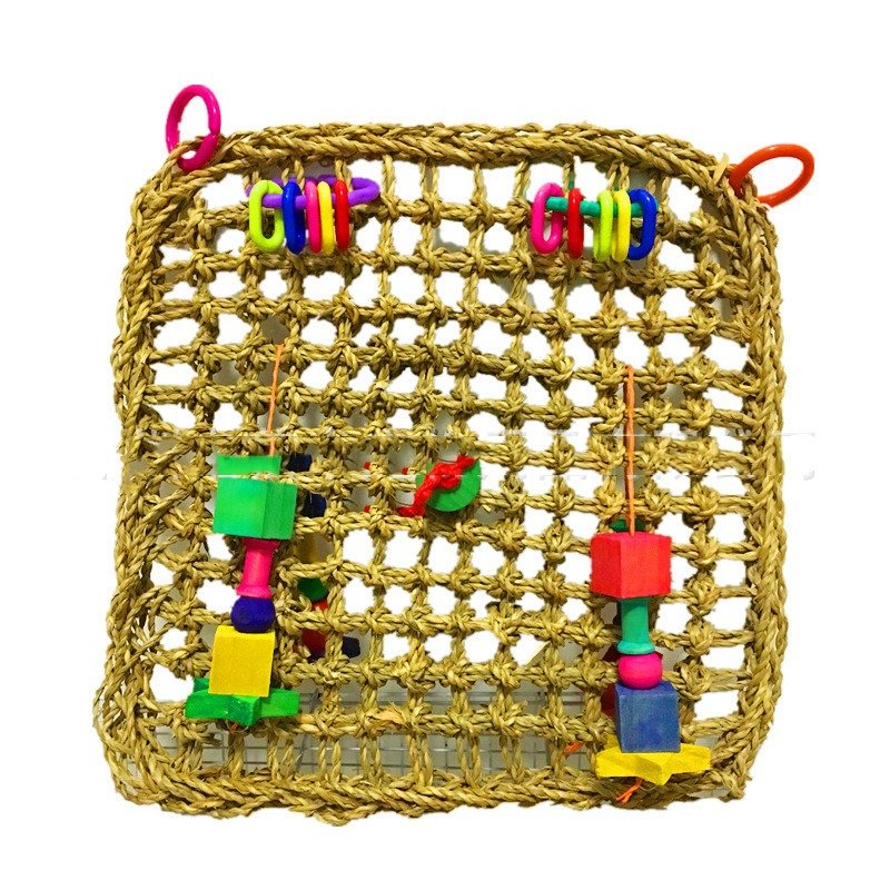 Pure Natural Straw Parrot Hammock – Cozy Bird Nest Bed - Image 3