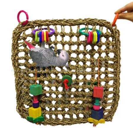 Natural Straw Parrot Hammock