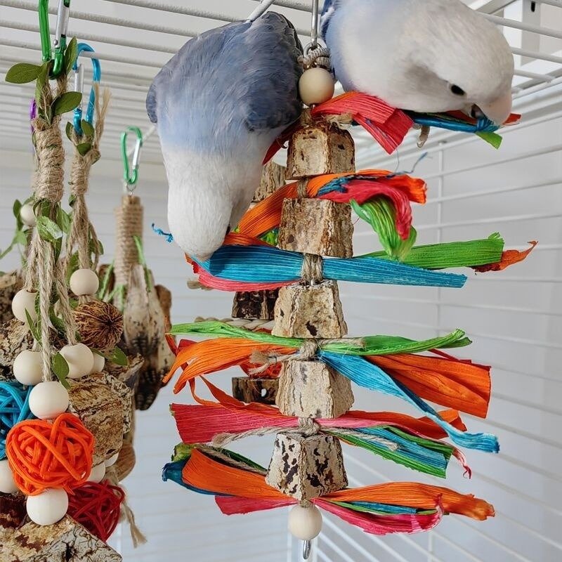 Essential Interactive Parrot Toys – Bite Supplies & Cage Stand Rod - Image 7