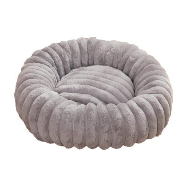 Pet Kennels Long Plush Round Cat Nest Winter Warm Dog Beds Kennel Super Soft Dogs Mat Sofa Pet Deep Sleeping SuppliesPet Products - Image 5