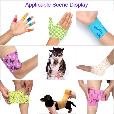 High Stretch Self-Adhesive Bandage With Animal Pet Pattern